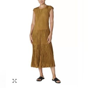 Eileen Fisher Silk Crinkled Dress